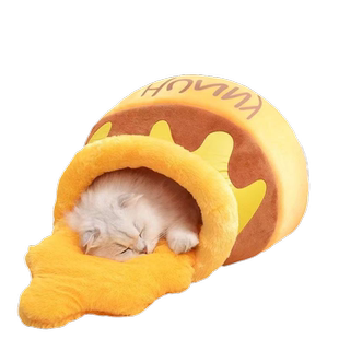 蜂蜜罐猫窝冬季保暖狗窝封闭式四季通用宠物睡袋冬天过冬小猫被窝