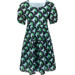 KBNE纹理连衣裙女中长款裙子2025夏季新款爆款气质高腰法式显瘦裙