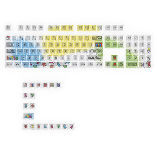 潮流小人雾透键帽透明PC水晶原厂透光客制化机械键盘前行者X98