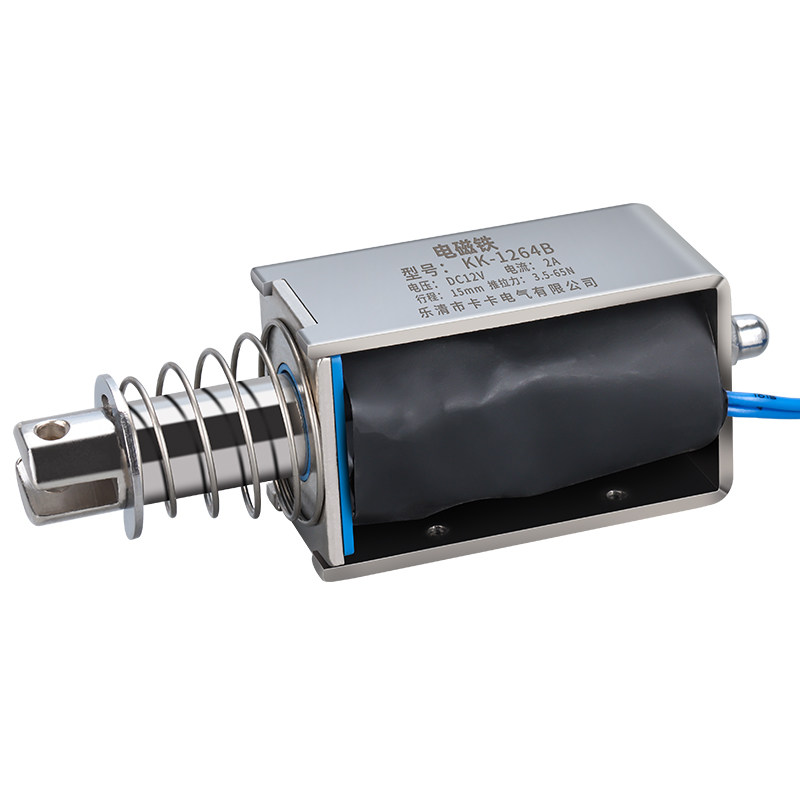 贯穿推拉式小型直流电磁铁1564BDC24V20mm长行程强力工业吸合器