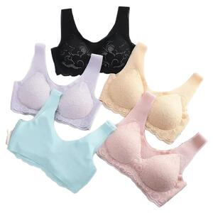 文胸内衣乳奶罩蕾丝冰丝无痕无钢圈聚拢吊带性感美背厂家直销批发