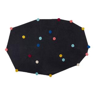 北欧异形地毯客厅书房现代简约ins轻奢卧室床边毯侘寂风不规则垫