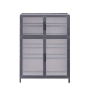 铝合金鞋柜家用门口入户收纳储物柜阳台户外防水防晒不锈钢防雨柜