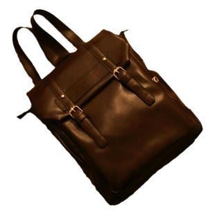 廿下原创JK制服双肩包女包百搭学院风背包日韩复古邮差包PU皮书包