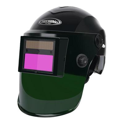 多功能带风扇带灯电焊面罩隔热