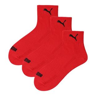 PUMA彪马袜子男女运动休闲中筒袜红色喜庆本命年结婚新年礼物3双