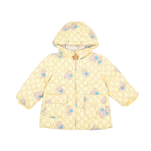 青蛙王子女童轻薄羽绒服秋冬款宝宝冬装女孩卡通小熊保暖连帽外套