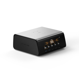 【3C认证】正浩RAPID Pro 320W氮化镓桌面超充充电站多设备搭配磁吸底座智能屏显多口快充iPhone17/平板/电脑