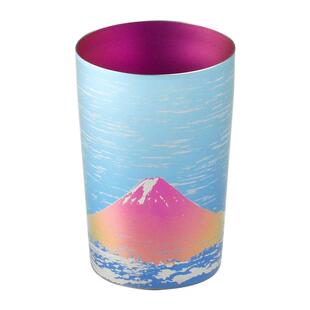 日本进口钛杯HORIE堀江富士山手握水杯 双层保温隔热保冷咖啡杯