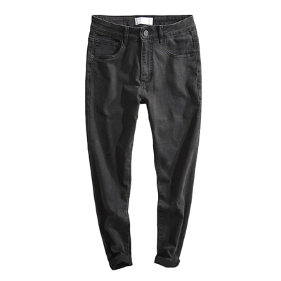 弹力复古春秋小脚牛仔裤