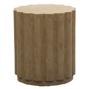 创意罗马柱小茶几边几氧化镁泥花几祥云庭院阳台简约民宿风设计师