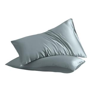 【自营】普利顿双面真丝枕套单人纯色枕巾22姆米桑蚕丝枕头套