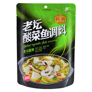齐齐老坛酸菜鱼调料300g*3袋四川家用酸菜鱼调料包水煮鱼