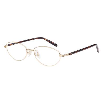 木九十新品书呆子椭圆框金属眼镜