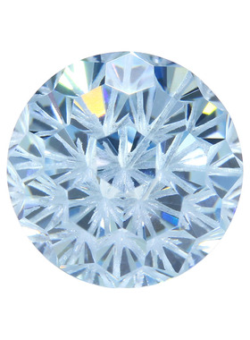 冰蓝色锆石烟花切圆形裸石 高碳钻裸钻宝石冰帕蓝浅蓝美甲耳钉钻
