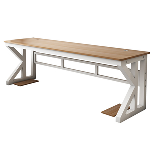 实木电脑桌书桌学生家用写字桌办公长条桌工作台双人电竞桌小桌子