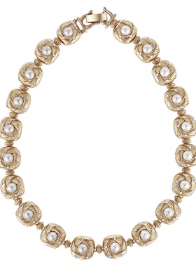 RetroChic金丝珍珠项链