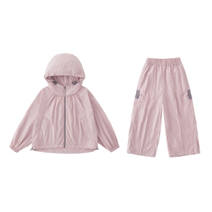 亲子女童夏装防晒套装洋气薄款中大童2026新款洋气儿童夏季透气潮