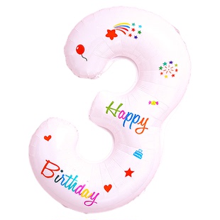 32寸40寸ins风白色铝膜大数字气球女生25岁30岁生日户外拍照道具