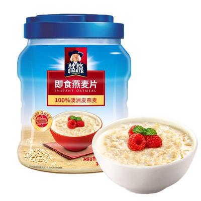 桂格即食燕麦片1000g袋装桶装经典原味燕麦营养谷物早餐