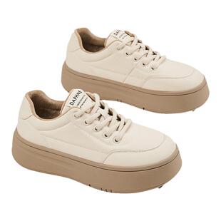 达芙妮加绒板鞋女款休闲鞋棉鞋冬季2026新款女鞋秋冬款厚底棉鞋