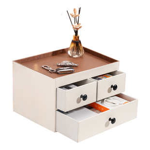 门口入户玄关收纳盒桌面钥匙口罩药物杂物整理抽屉置物架轻奢摆件