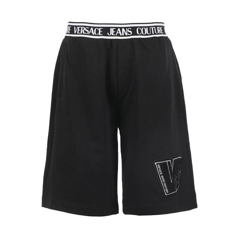 【自营】Versace Jeans Couture男士LOGO细节宽松休闲松紧腰短裤