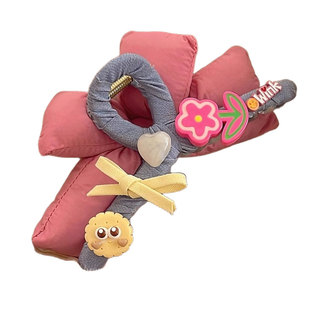 甜饼~原创可爱蝴蝶结发夹女后脑勺鲨鱼夹高级感2025新款抓夹大号