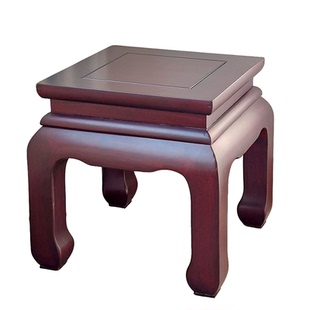 中式实木酸枝色大奔凳仿古榫卯原木矮凳四方凳客厅茶几加粗大方凳