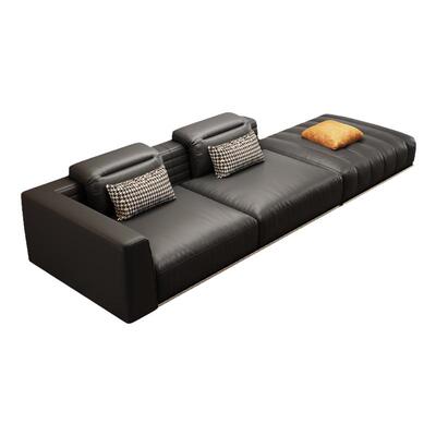 头层真皮钢琴键沙发艺潮匠