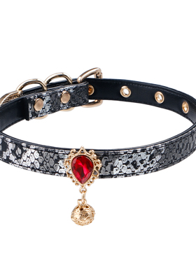 PUPPYRIDER红晶宫铃蛇皮项圈