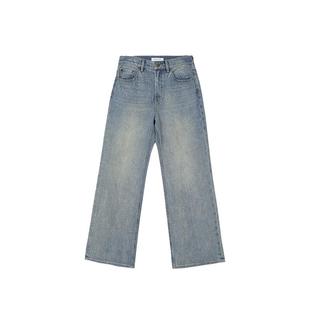 李一桐同款CONCISE-WHITE简白2025秋季新款星空牛仔裤女装休闲裤