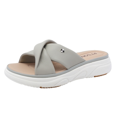 商场同款交叉设计简约拖鞋