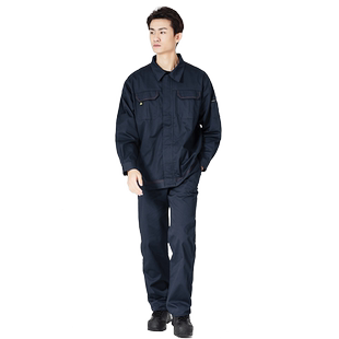 代尔塔全棉工作服加厚耐磨透气工厂汽修车间男士劳保欧版时尚工装