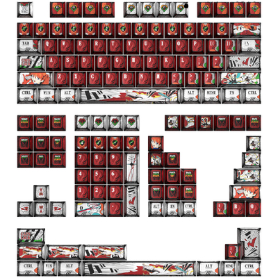 PIIFOX EVA02明日香原厂PBT二号机五面热升华漫画客制化键盘帽