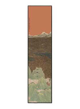 新中式山水画酒店走廊挂画中古风客厅装饰画茶室玄关挂画禅意壁画