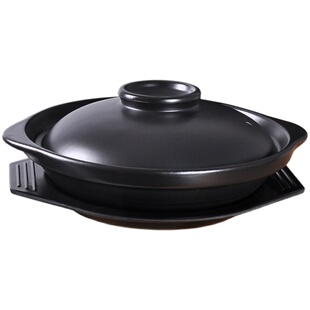 耐高温陶瓷浅锅家用火锅宽口煲商用黄焖鸡沙锅煲仔锅干烧不裂石锅