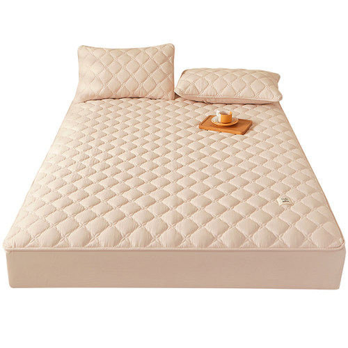 新款纯棉夹棉床笠单件加厚席梦思床垫保护罩全棉抗菌床罩防滑床套