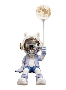太空人落地坐姿大摆件16色月球灯