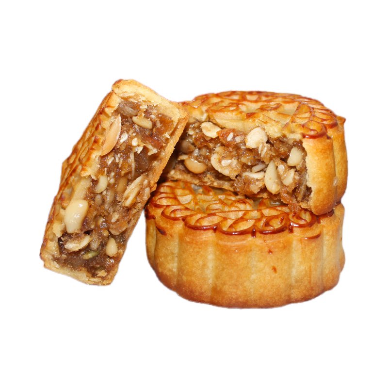 (现做)广西五仁叉烧月饼4只/筒金腿蛋黄莲蓉老式传统中秋广式月饼