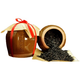 天方茶叶古黟黑茶200g天尖茶一级陶罐礼品装黑茶安茶安徽黟县特产