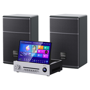 26新品)山水C13家庭KTV音响套装12吋专业卡拉OK点歌机一体K歌音箱