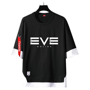 EVE星战前夜古斯塔斯POIBC动漫游戏假两件5五分中袖男女短袖t恤衫