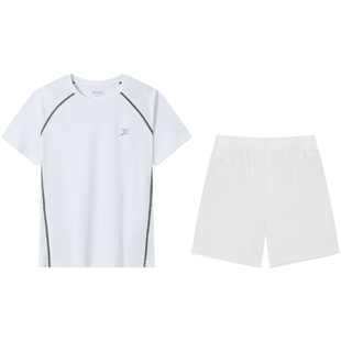 特步童装儿童套装夏季新款男童速干透气短袖短裤女童运动服两件套