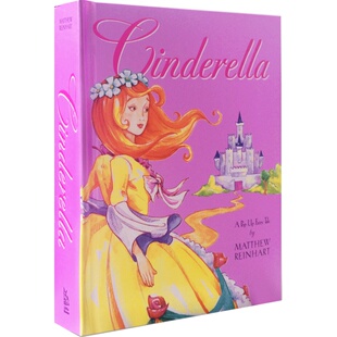 灰姑娘立体书英文原版绘本 Cinderella Pop Up book 3D趣味童话故事图书英文原版少儿儿童英文英语绘本晚安故事书籍儿童节礼物