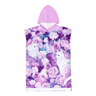 速浪游泳浴袍速干斗篷女成人浴巾沙滩浴袍潜水保暖吸