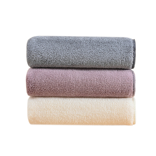 毛巾三条装比纯棉吸水速干家用成人洗脸洗澡不掉毛男女面巾珊瑚绒