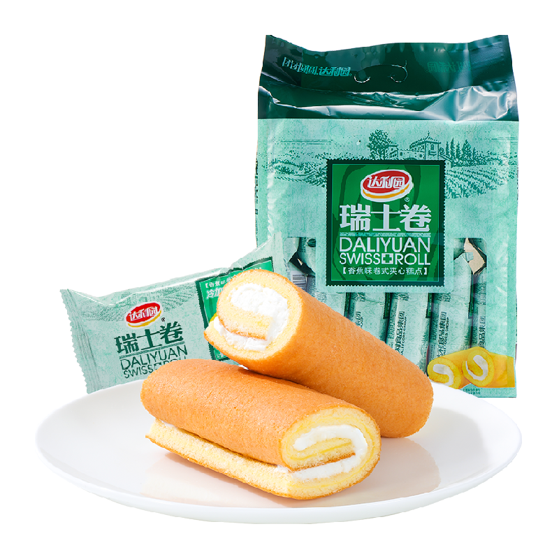 达利园糕点香蕉味瑞士卷袋装休闲零食早餐毛巾卷夹心蛋糕下午茶