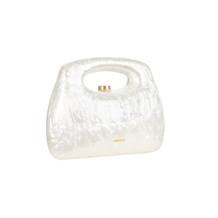 国现Cult Gaia2J新款美国品牌复古亚克力珍珠贝壳光泽mini手拿包