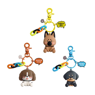 警网优选JWCP警犬钥匙扣史宾格罗威纳德牧包包小挂件公仔创意挂饰